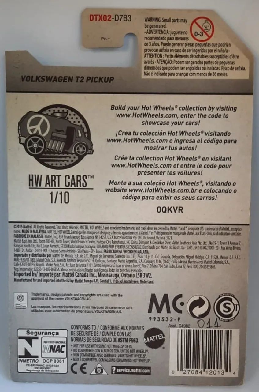 Hot Wheels Volkswagen T2 Pickup Bege - 2015 - Foto 2