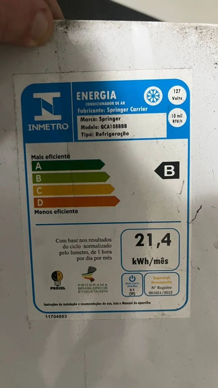 Ar-Condicionado 10.000 BTUs - Funcionando Perfeitamente - Foto 2