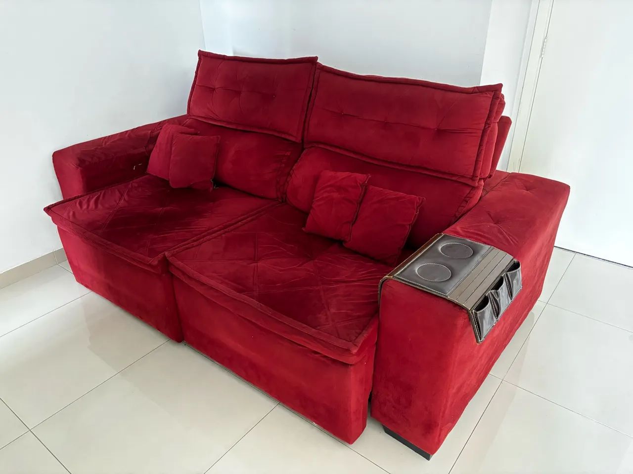 Sofá Retrátil Vermelho  - Foto 2