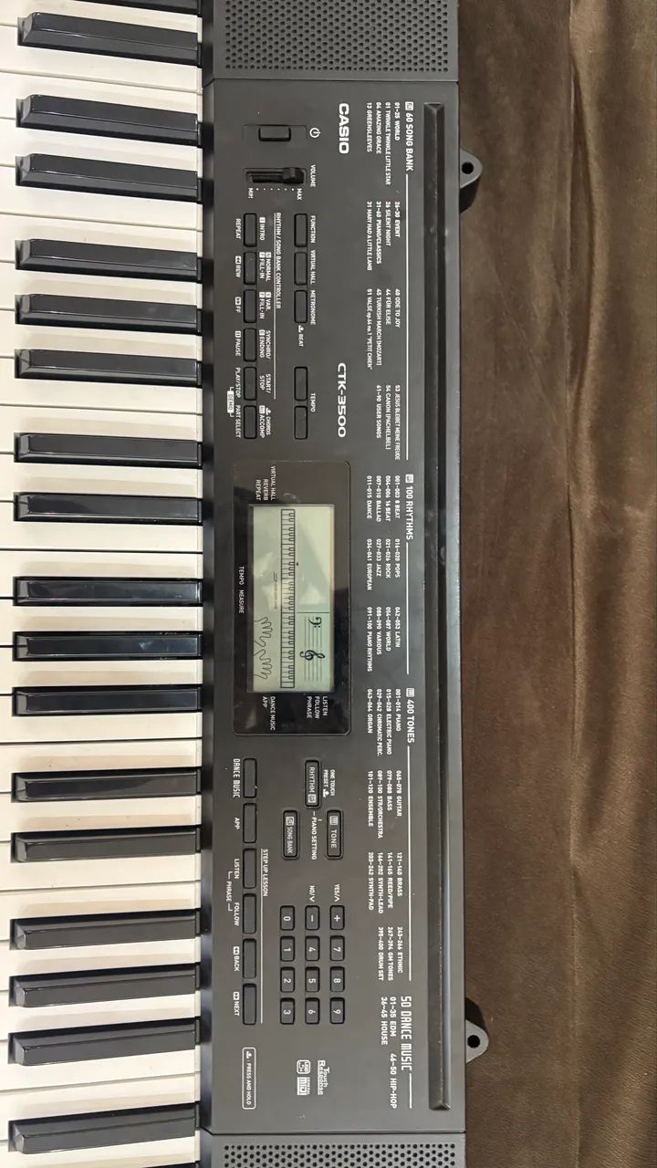 Teclado Casio CTK-3500 com fonte e pedestal - Foto 3