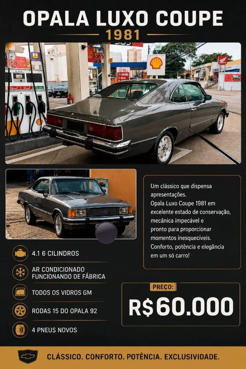 Chevrolet Opala L/sl/ss/ 2.5/4.1 1981