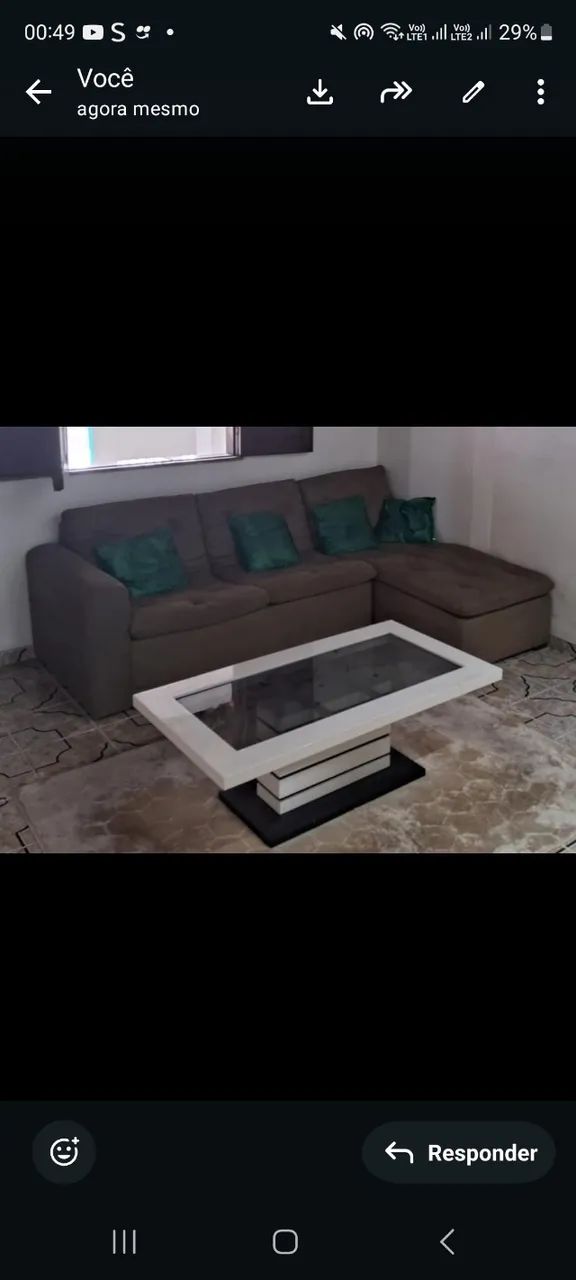 Mesa e sofá 