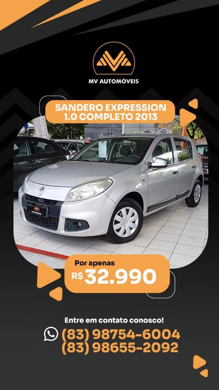 Renault Sandero EXPRESSION HI-FLEX 1.0 16V 5P 2013