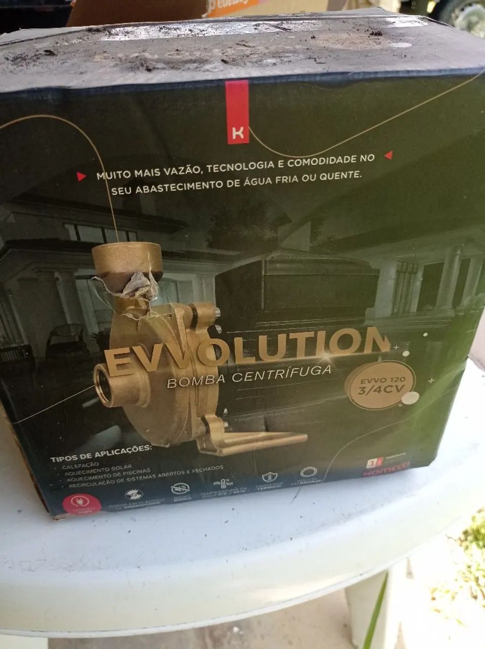 Bomba Centrífuga Komeco Evvolution Evvo 120 (3/4 CV) - Nova, na Caixa