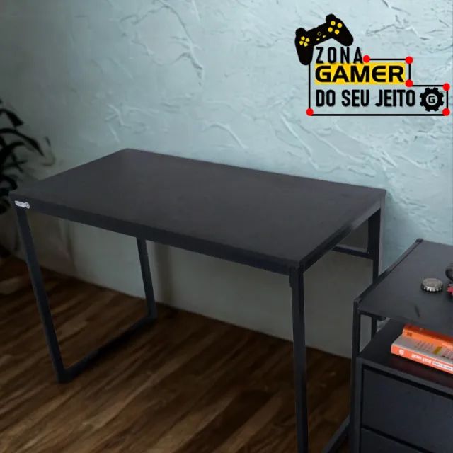 Mesa Gamer Reforçada 1m NOVA Multiuso Estilo Industrial para Computador Notebook Estudo - Foto 3