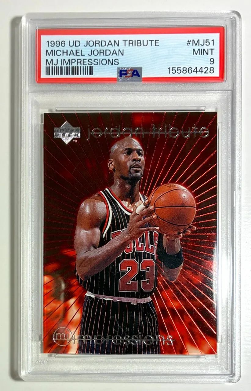 スポーツ選手 Michael Jordan SP PSA 9 Michael Jordan Graduado PSA 9 Coleção Jordan Tribute Card NBA