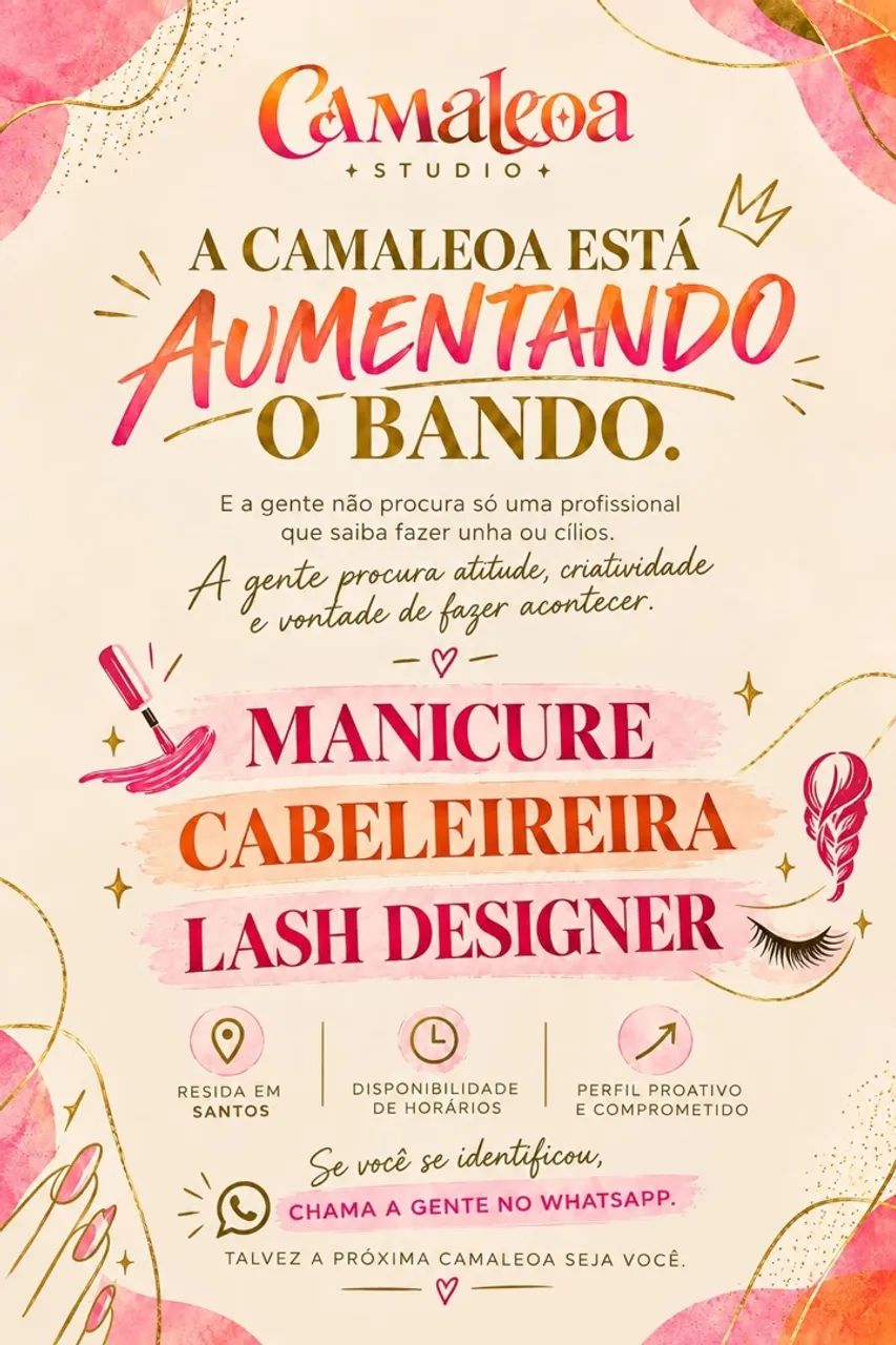 Vaga na Área da beleza 