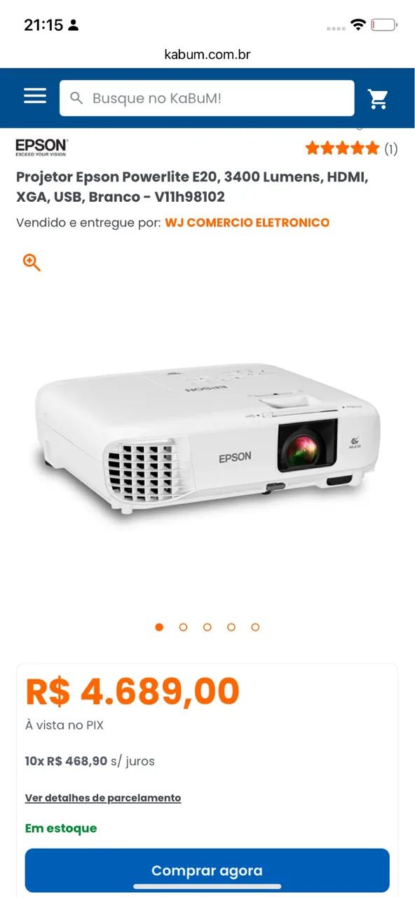 Retroprojetor EPSON NA CAIXA - 50% do preço de mercado  - Foto 5