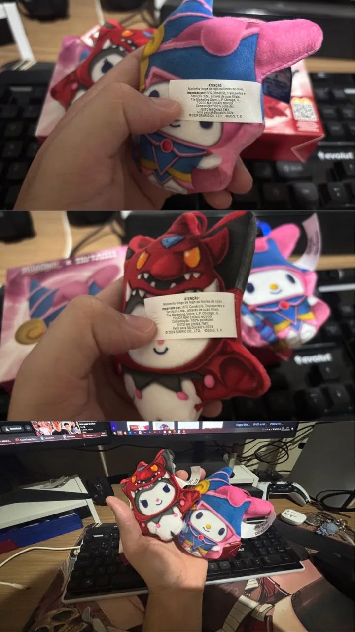 Mini pelúcias Hello Kitty collab Macdonalds  - Foto 3