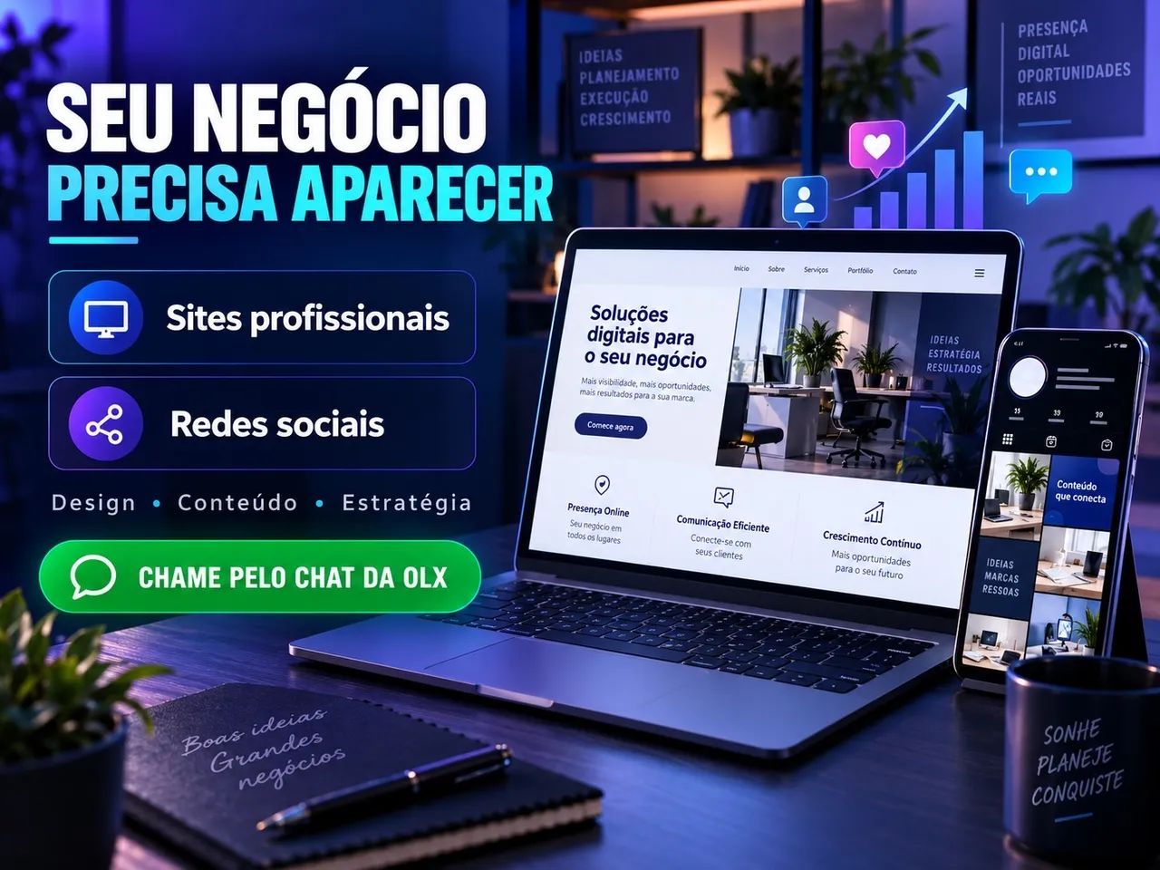 CRIAÇÃO DE SITES PROFISSIONAIS E GESTÃO DE REDES SOCIAIS