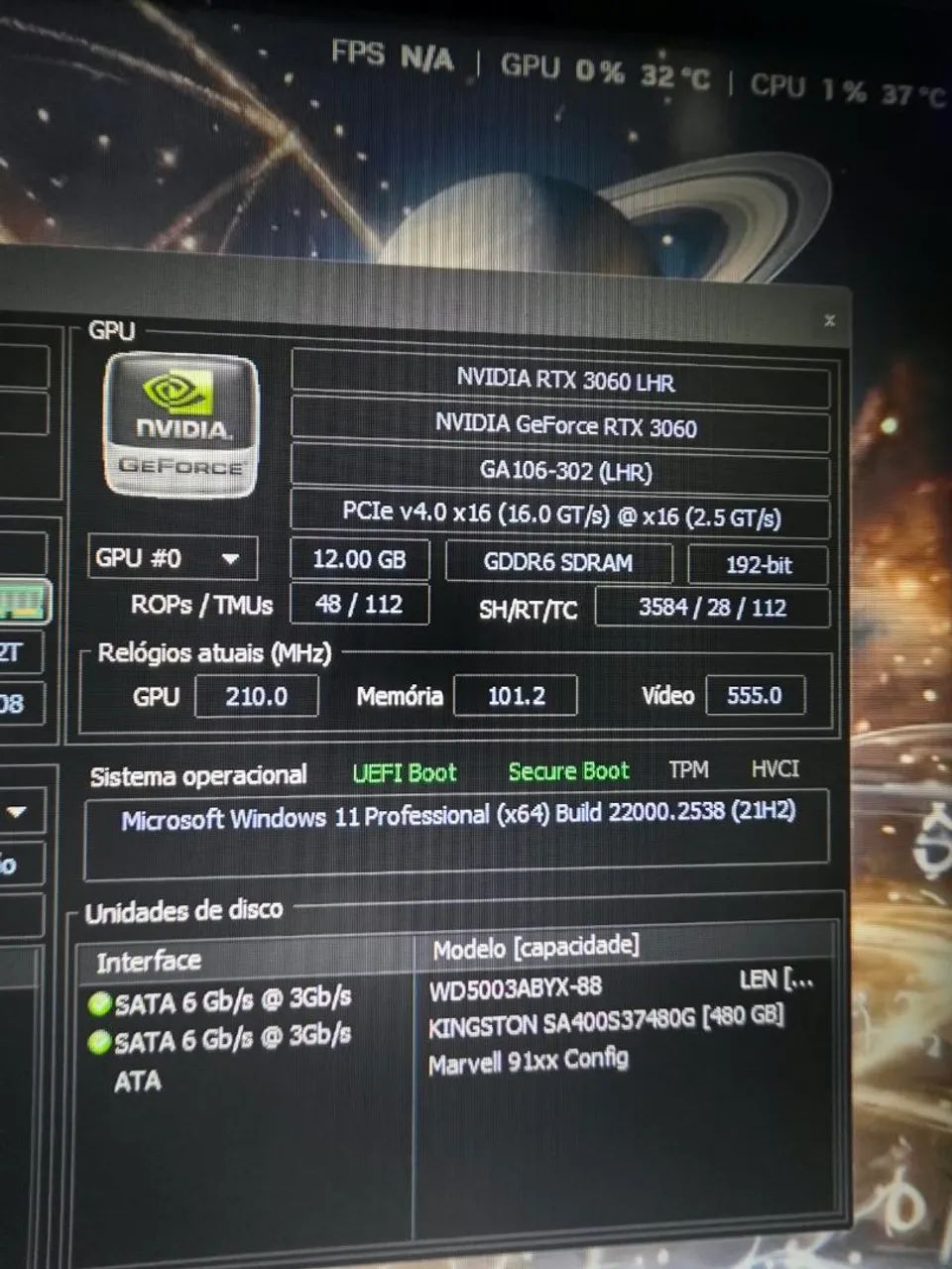 XEON E5 2496 V2 - 32GB RAM - RTX 3060 12 GB - Computadores e