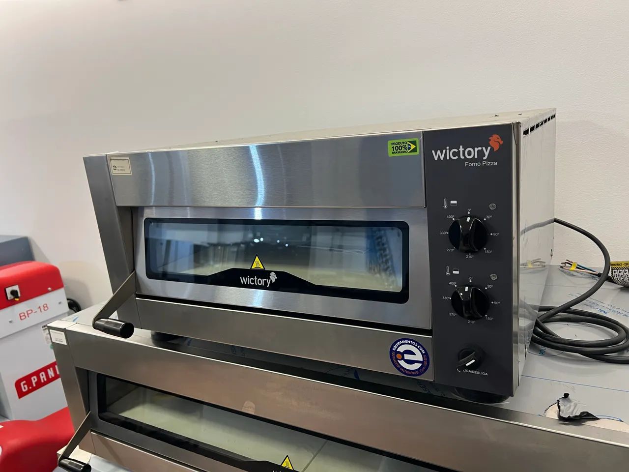 Forno de lastro elétrico para pizzas até 50cm atinge 400 graus pronta entrega 