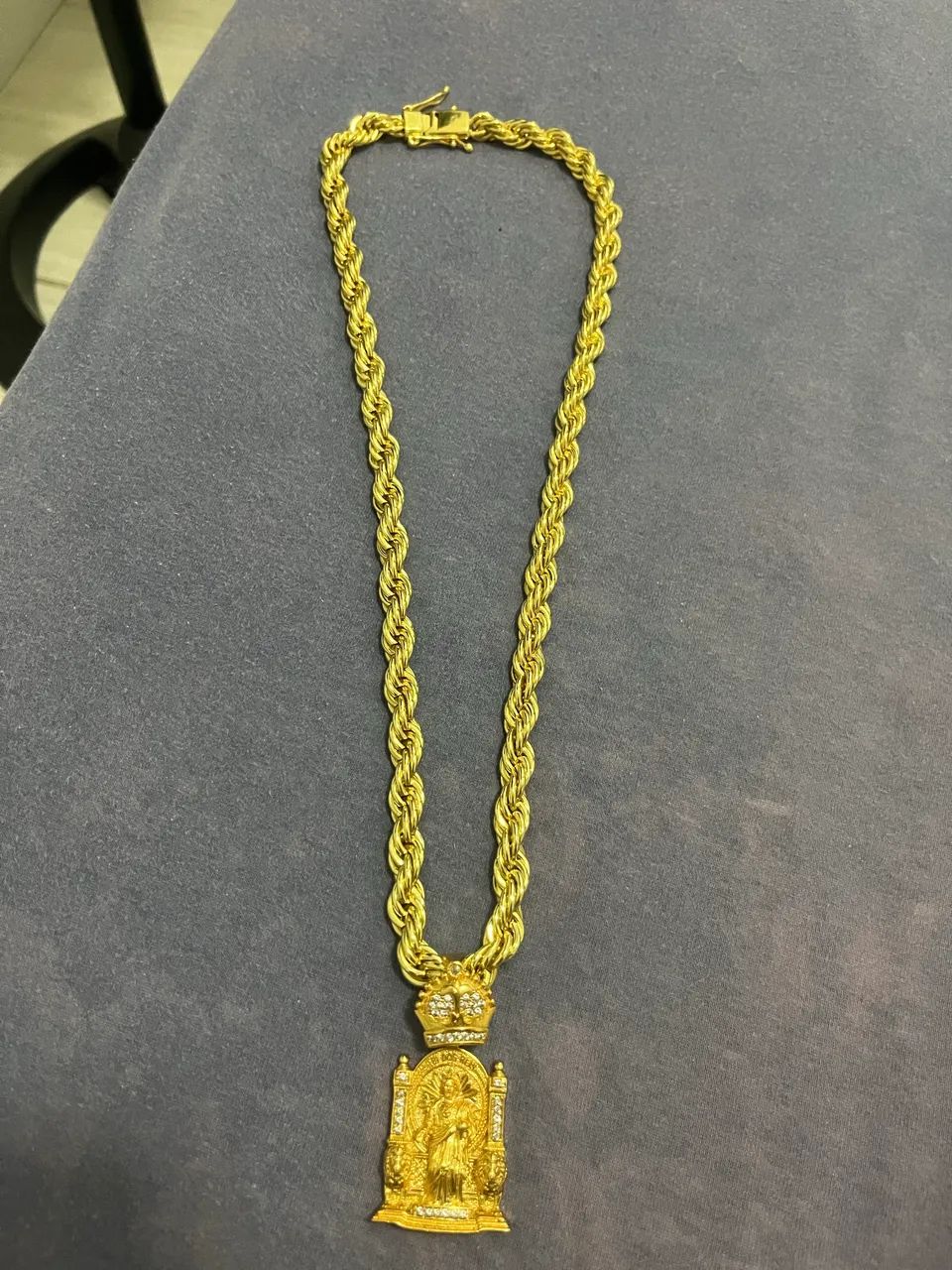 Corrente grossa pingente Jesus - Foto 3