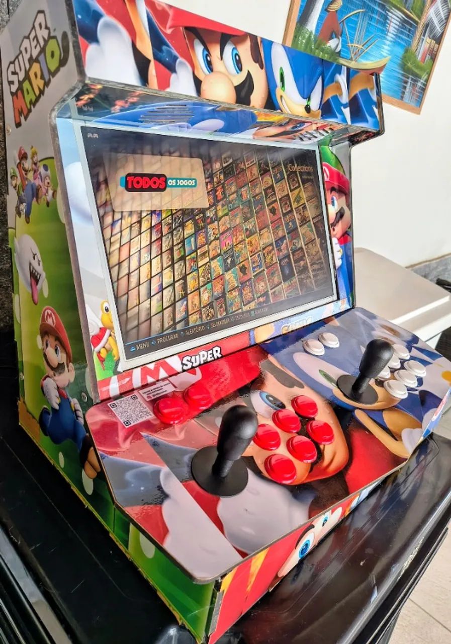 MAQUINA DE FLIPERAMA ARCADE 19 POLEGADAS COM MAIS DE 38 MIL JOGOS-TOP DEMAIS-OPORTUNIDADE - Foto 4