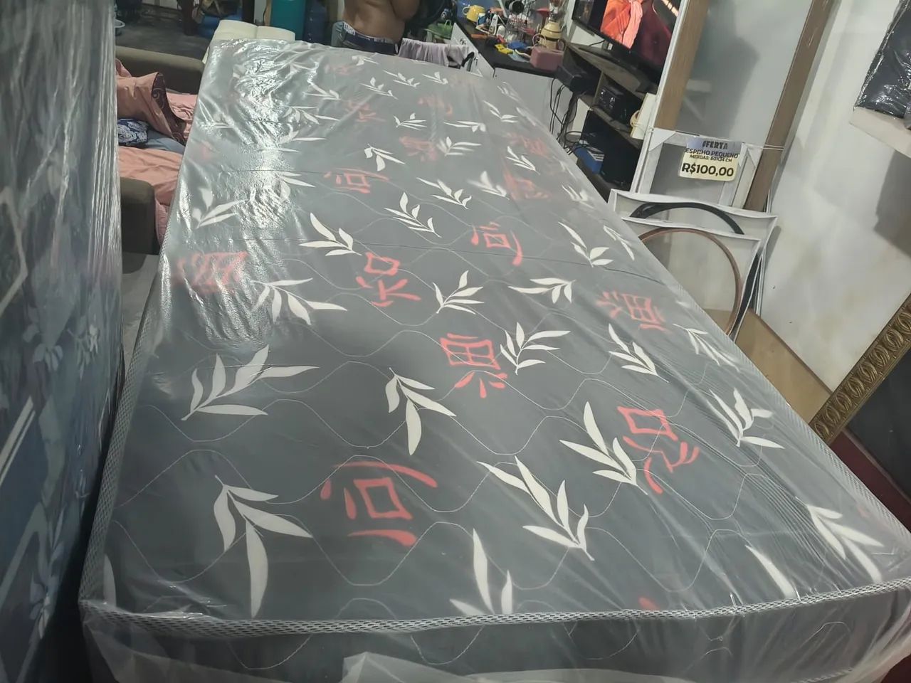 Cama Box Nova no Plástico - Molas Solteiro (ENTREGO GRÁTIS) - Foto 3