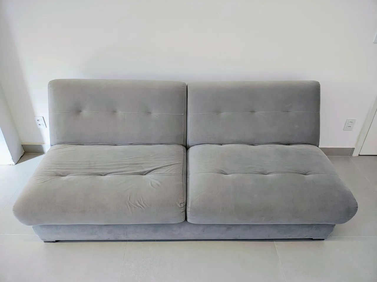 Sofá Luxo Cama 3 Lugares Reclinável Cinza Atemporal- Marca Tom Sobre Tom - Foto 2