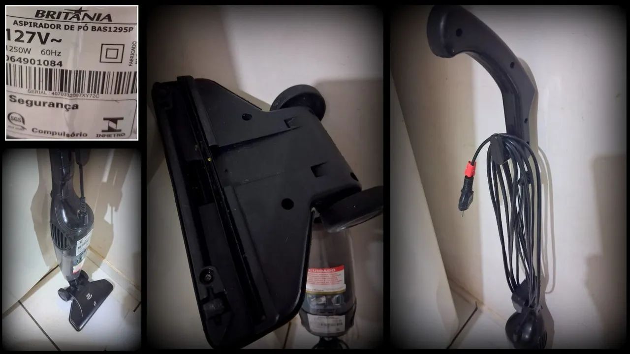 Aspirador de Pó 2X1, 127volts, 1250W, Vertical Britânia! - Foto 4