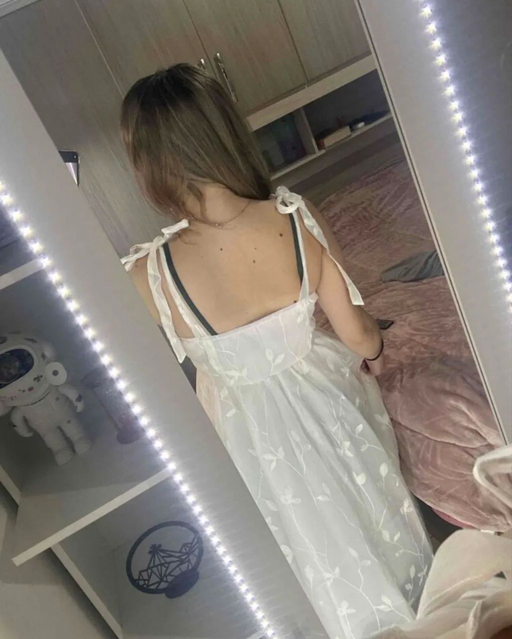 vestido midi branco M  - Foto 3
