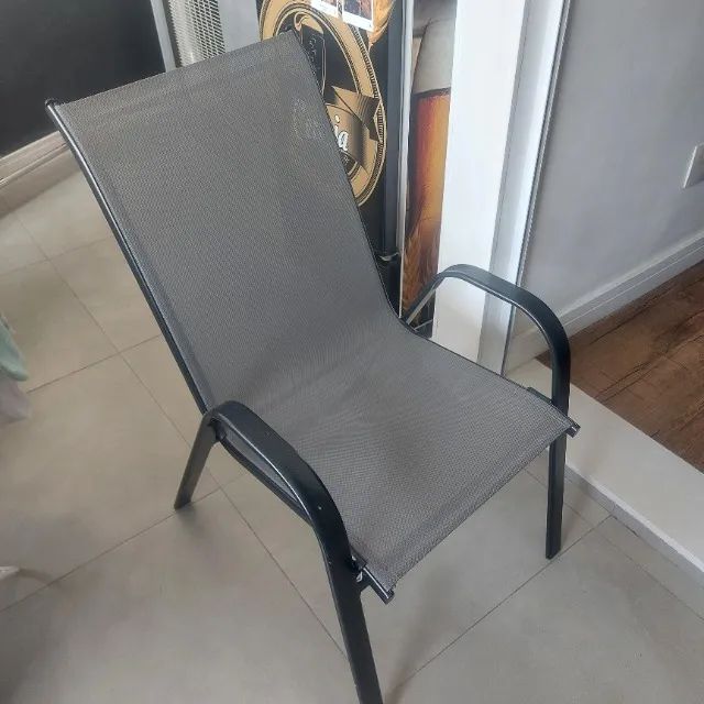 Cadeira metal cinza - Foto 4