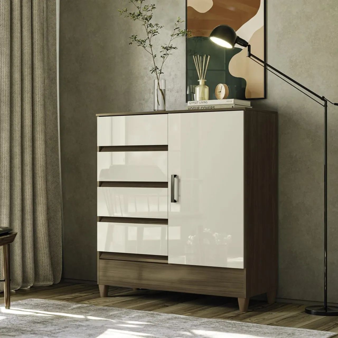 Cômoda sapateira delta Nova com montagem grátis valor 435,00 - Foto 2