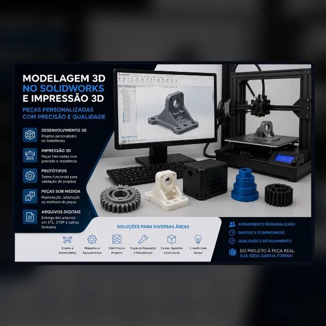 Desenvolvimento e Impressão 3D de Peças Sob Medida