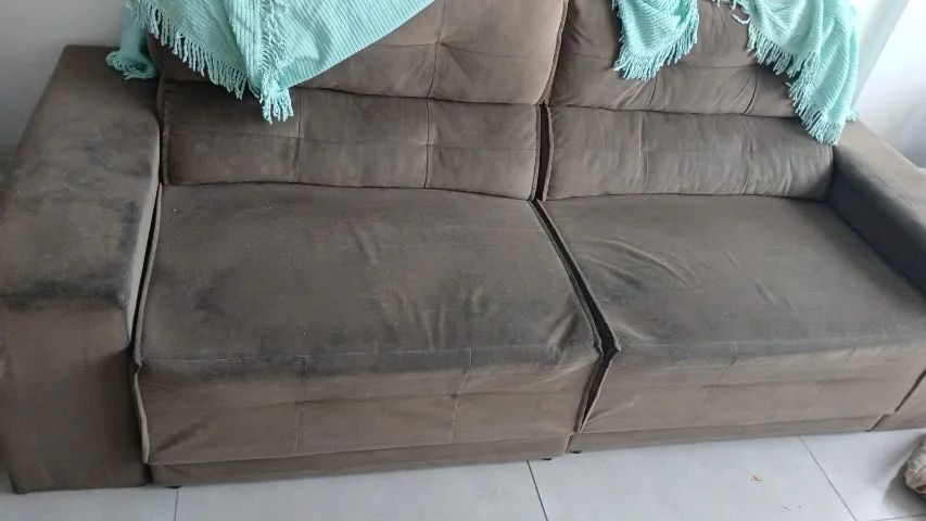 Doação sofá marrom - Foto 4
