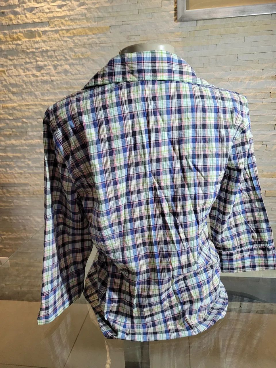 Camisa feminina xadrez M - Foto 2