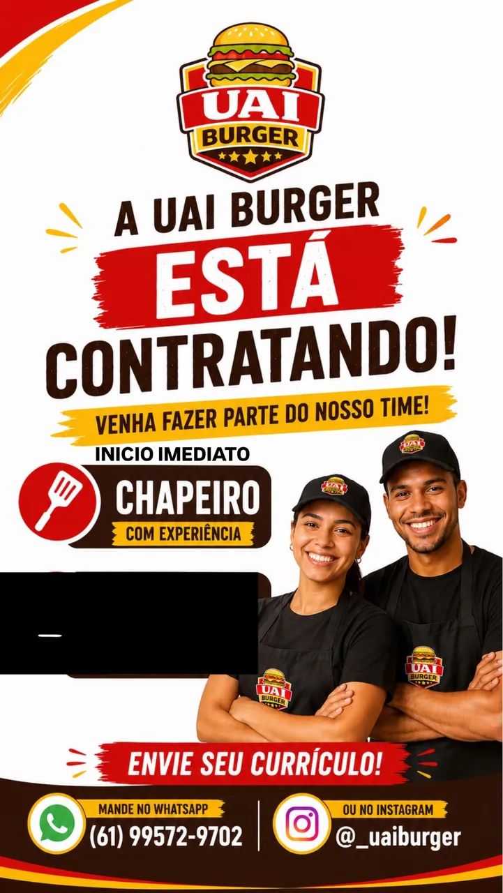 Chapeiro com ou sem Experiência Ocidental