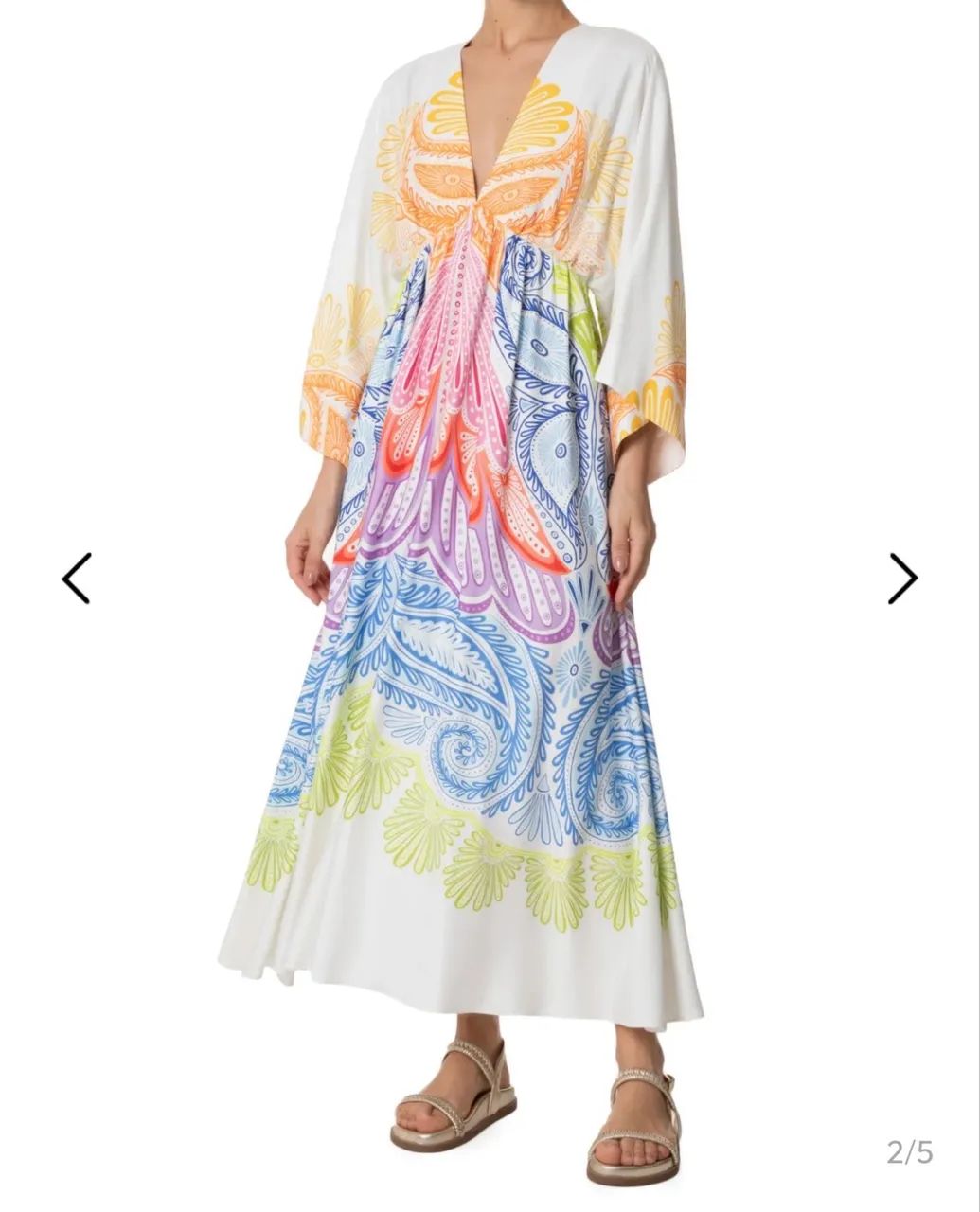 Vestido Farm Papillon multicolorido 