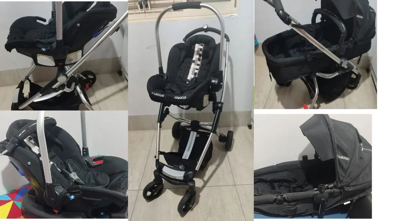Carrinho Kiddo Nomad + Bebê Conforto + base (carro) - Foto 2