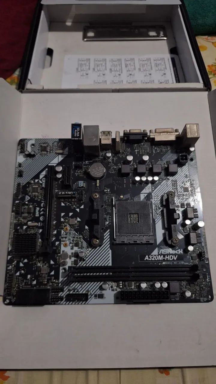 Placa Mãe ASRock A320M-HD - AM4 - Foto 2