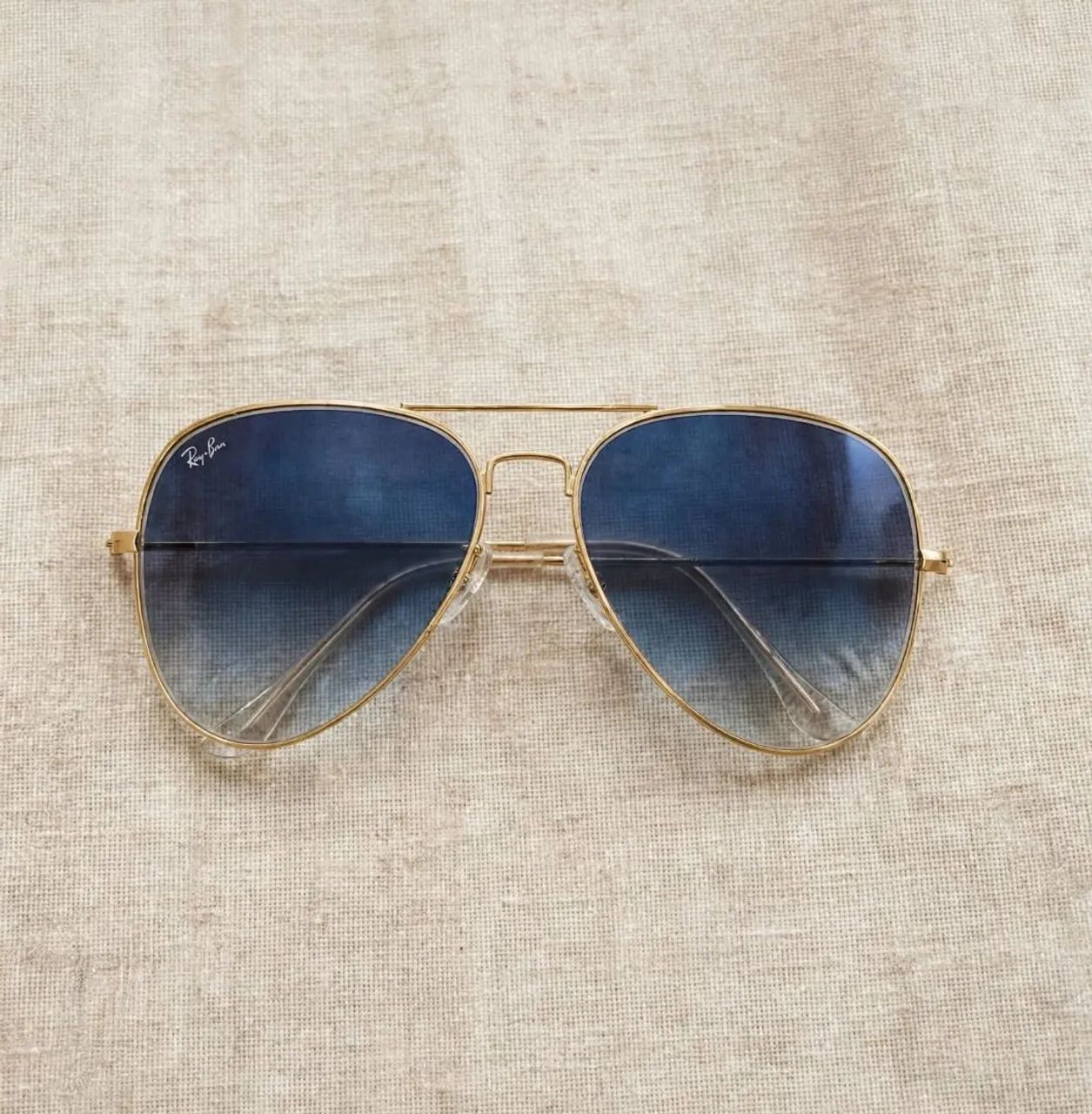 Oculos de Sol Aviador Rayban Dourado