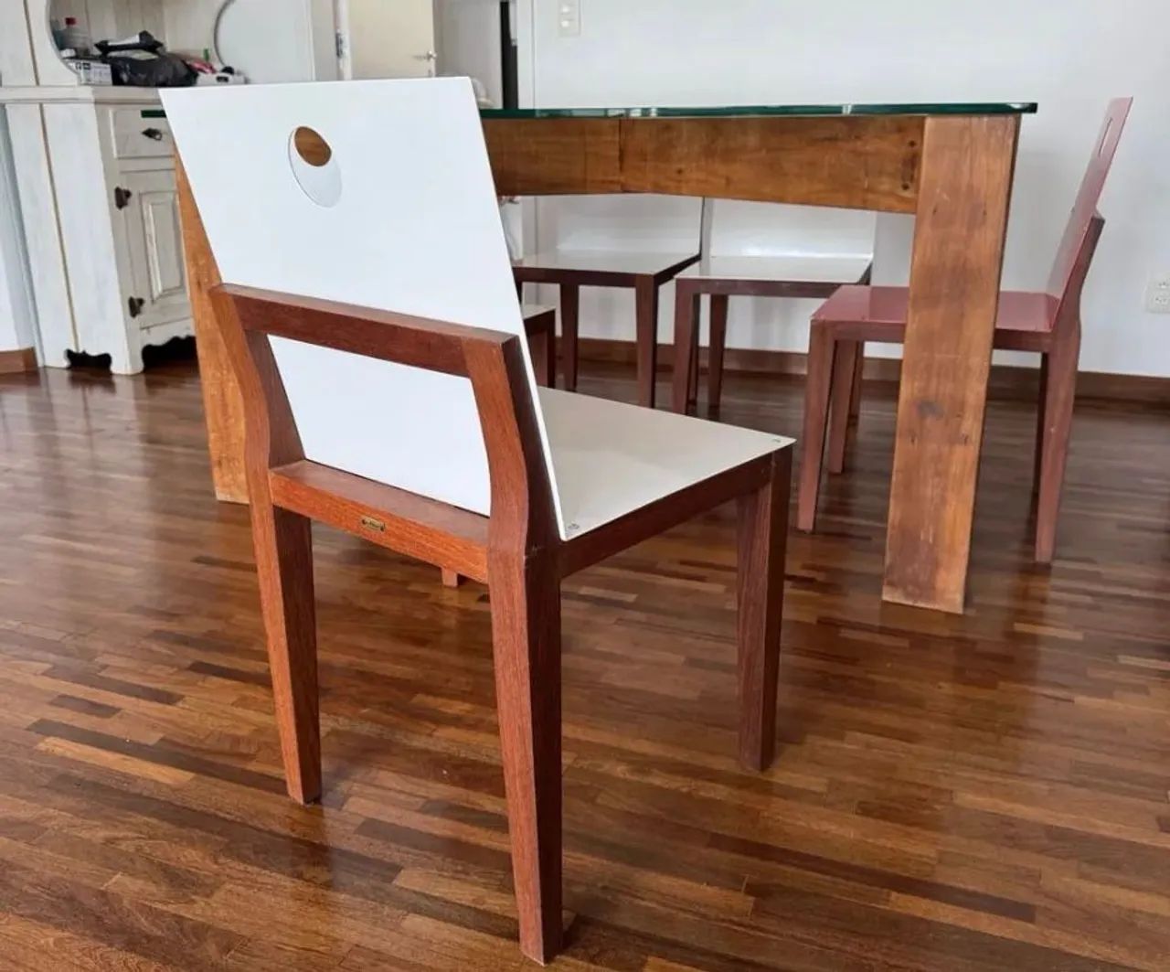 Conjunto 6 cadeiras de jantar de Mogno - Mac Design - Foto 5