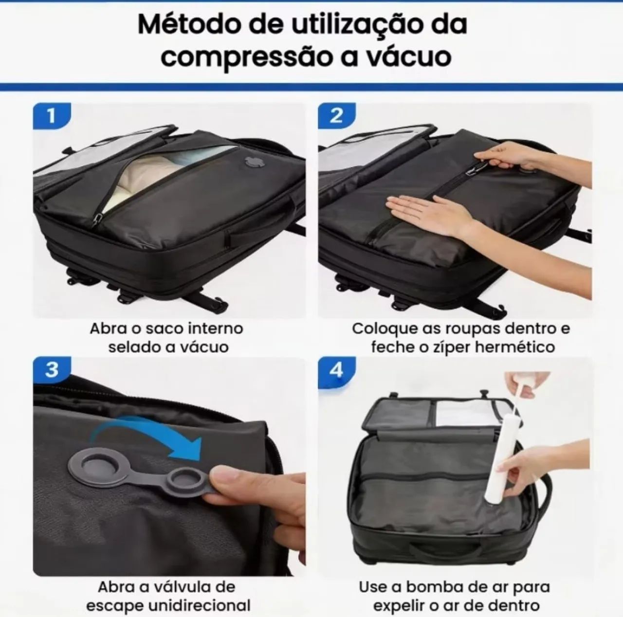 Mochila com Compressão a Vácuo. - Foto 2