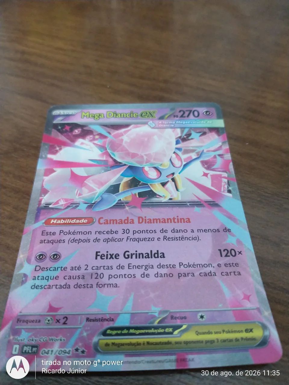 Figurinha Pokémon Mega Diancie EX - Foto 3
