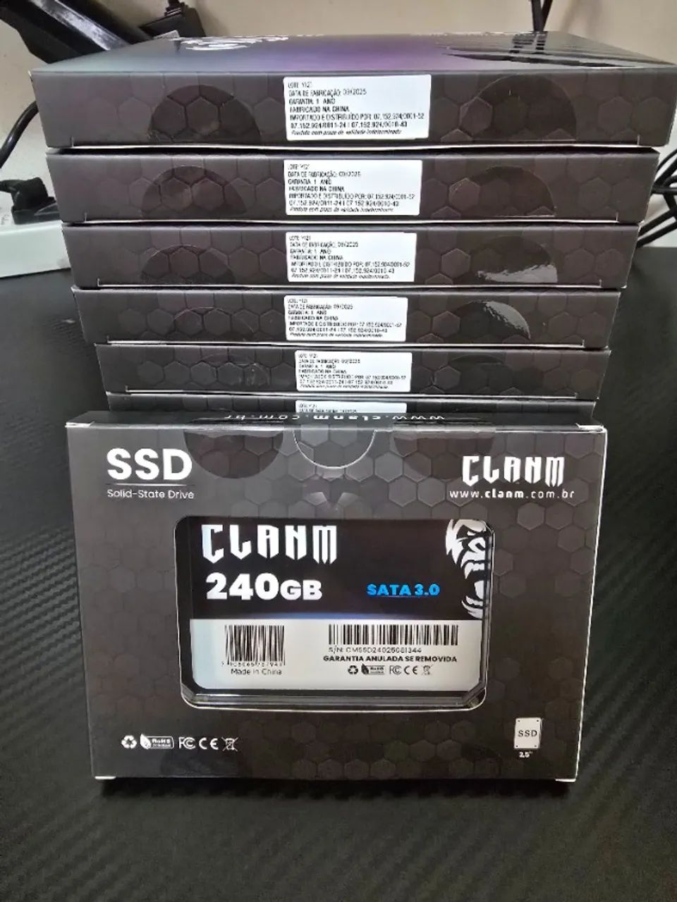 SSD SATA III 240GB 2.5? Leitura: 500MB/s Gravação: 480MB/s Novo 12 Meses de Garantia