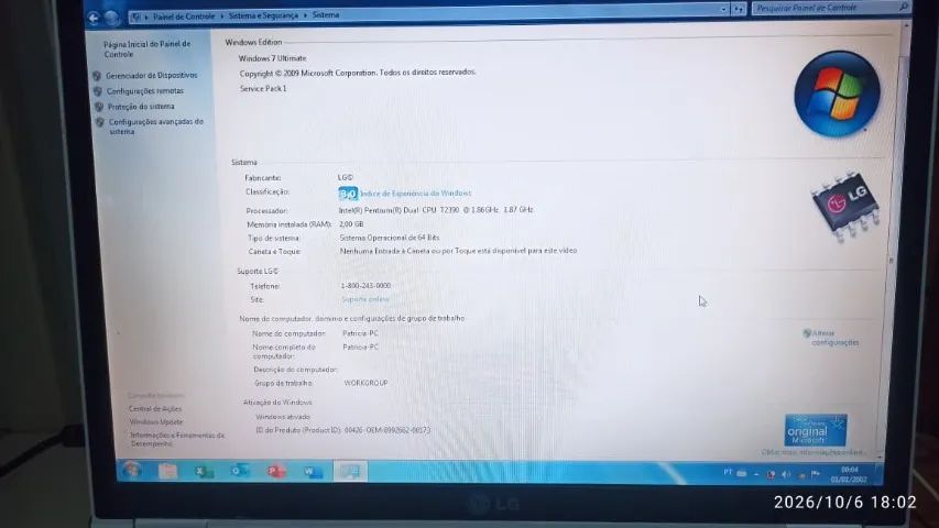 Notebook LG Pentium Dual-Core | 2 GB RAM | Windows 7 | Com carregador - Foto 4