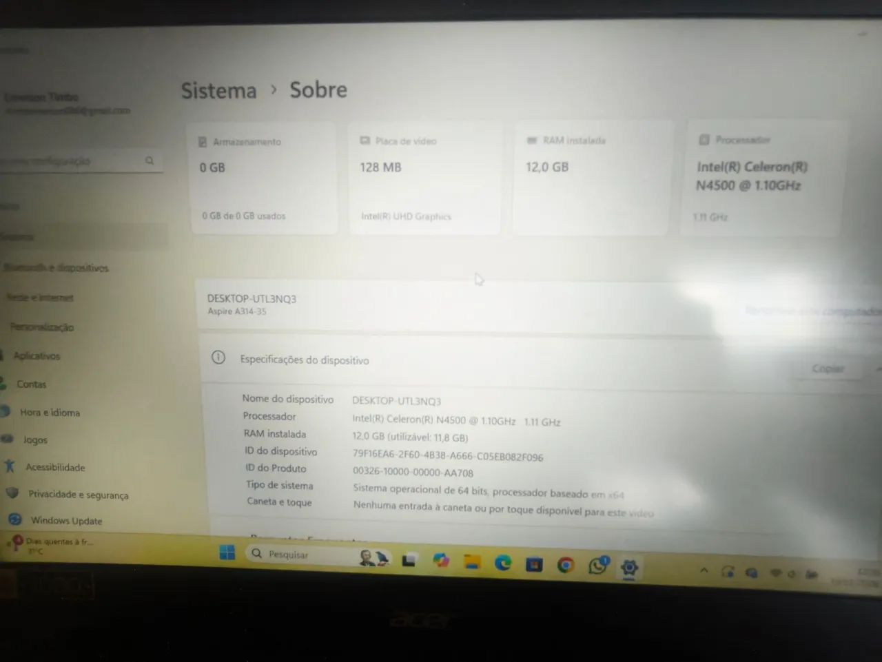 Notbook Acer  - Foto 3