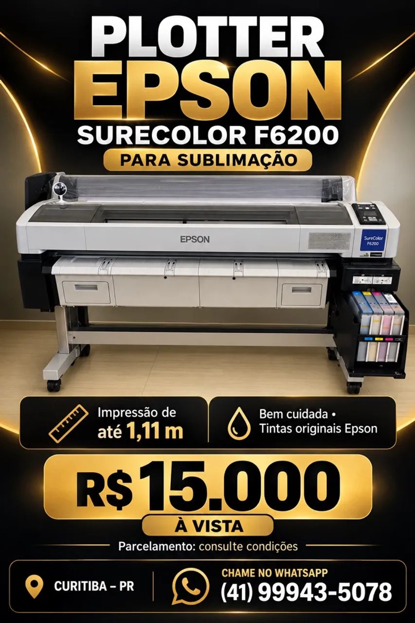 Plotter Epson SureColor F6200 para Sublimação - Excelente Estado