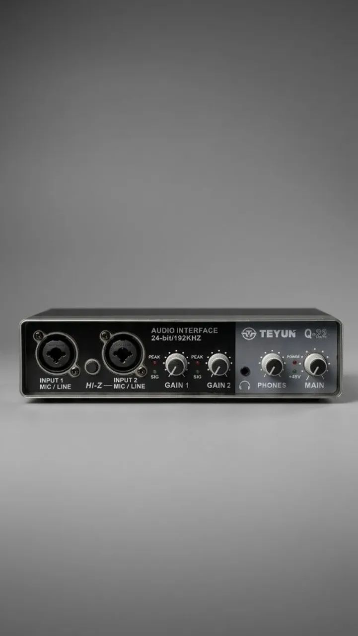 Interface de áudio Teyun Q22 24bit 192kHz com Phantom Power - Foto 2