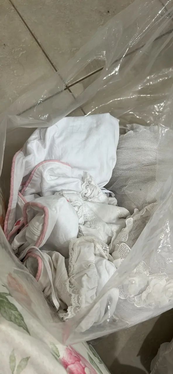 Kit berço grão de gente mais mosquiteiro rendado a mão  - Foto 2
