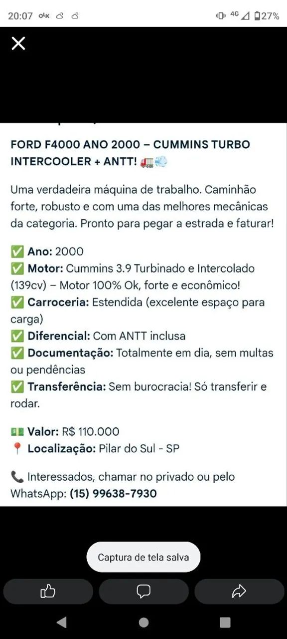 f4000 Cummins intercolada e turbinada  - Foto 4