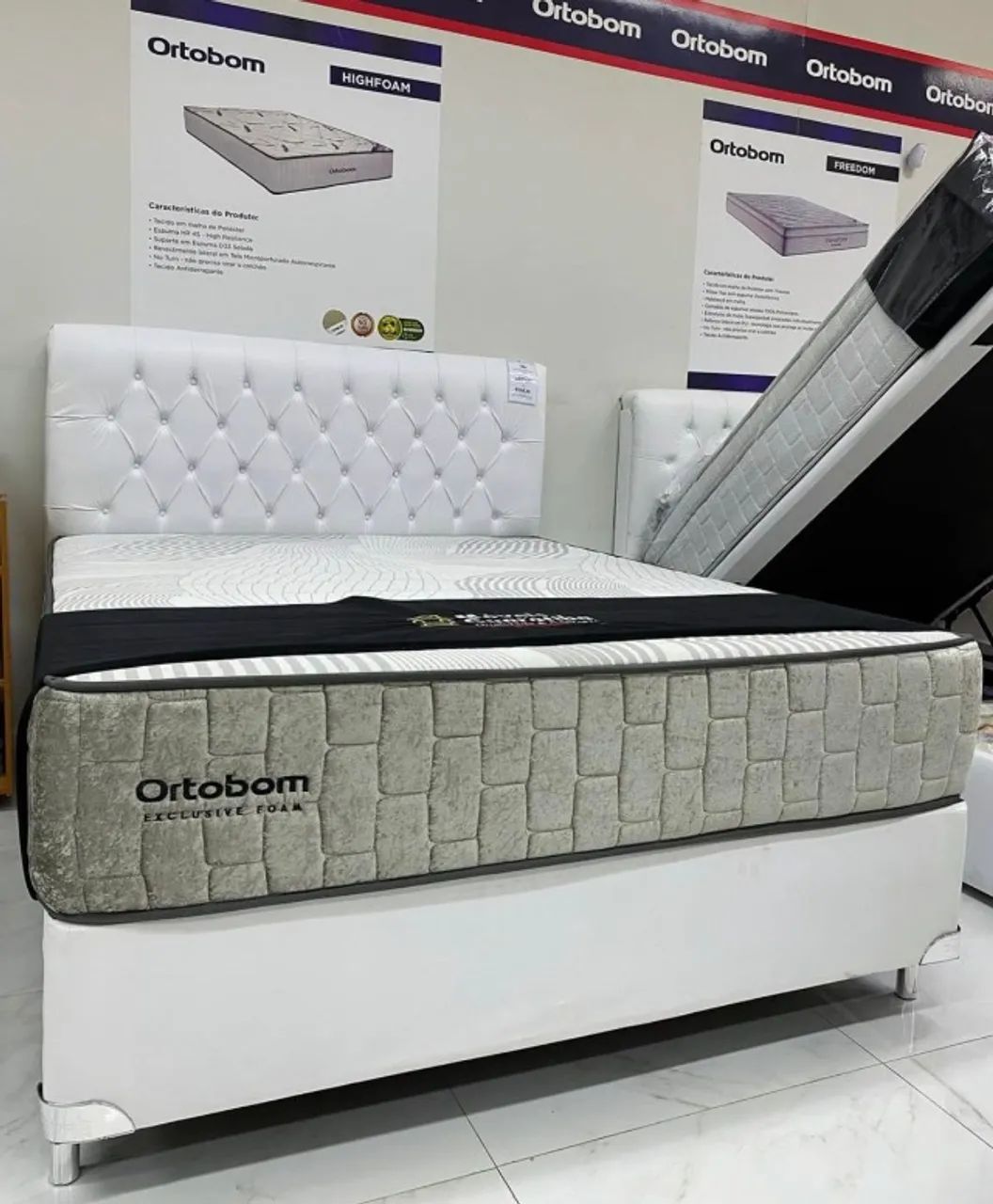 Cama de Casal de molas ensacadas da ortobom