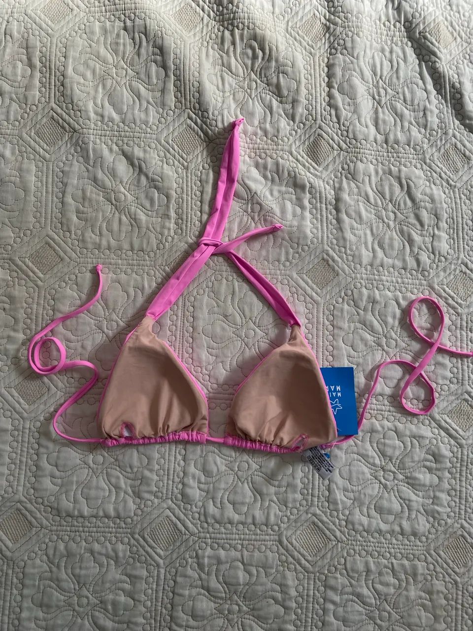Biquíni top cor de rosa chiclete tamanho g com bojo  - Foto 4