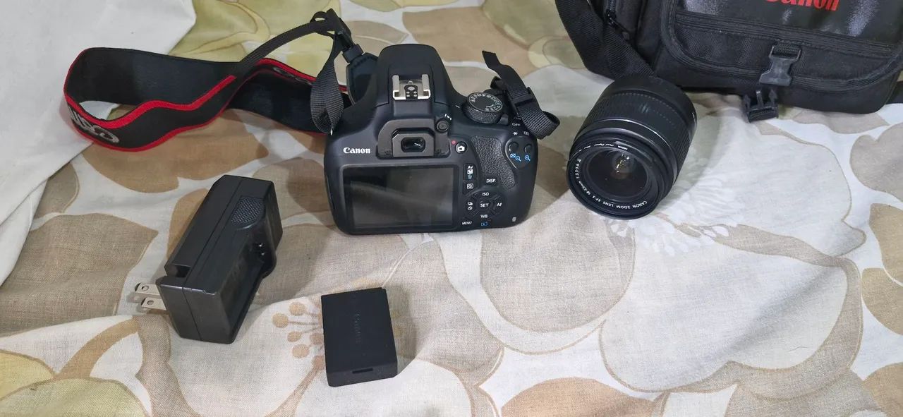 Camera Canon T5 Lente 18-55mm 2 Baterias Carregador e Bolsa troca impressora 3d - Foto 4