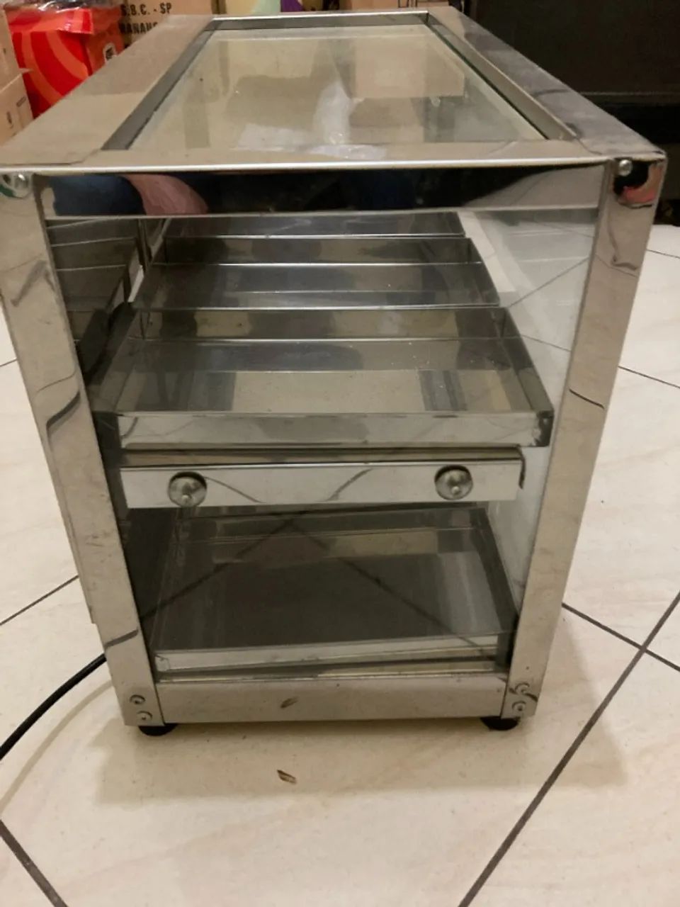 Vitrine / Estufa Expositora Aquecida em Inox e Vidro - Uso Comercial - Foto 2