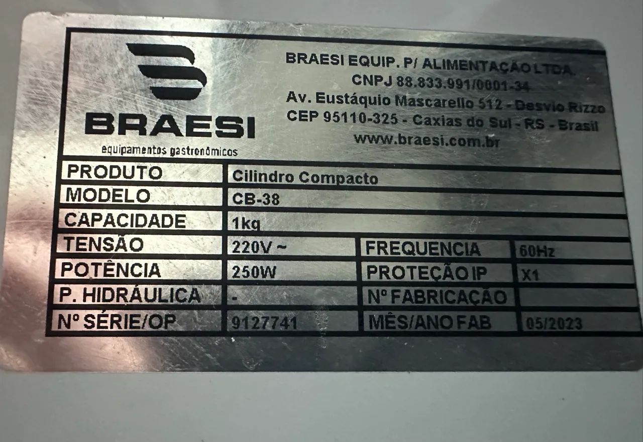Cilindro para massa de pastel Braesi - Foto 2