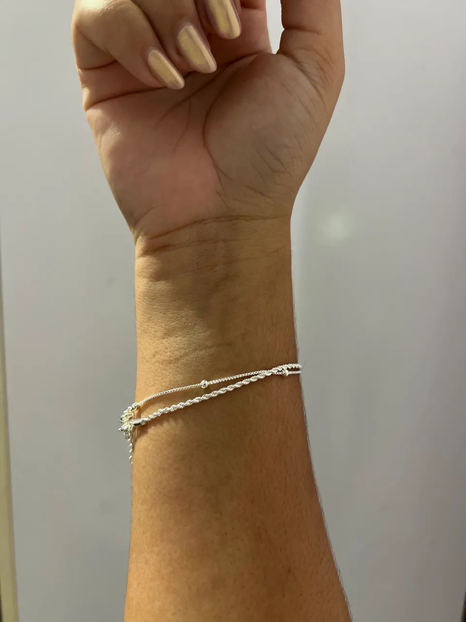 Kit pulseiras prata 