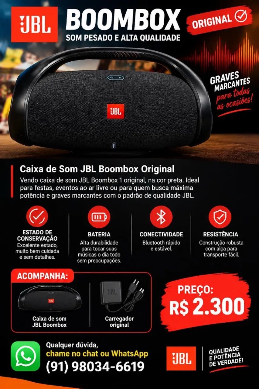 Caixa de som JBL BOOMBOX  - Foto 2