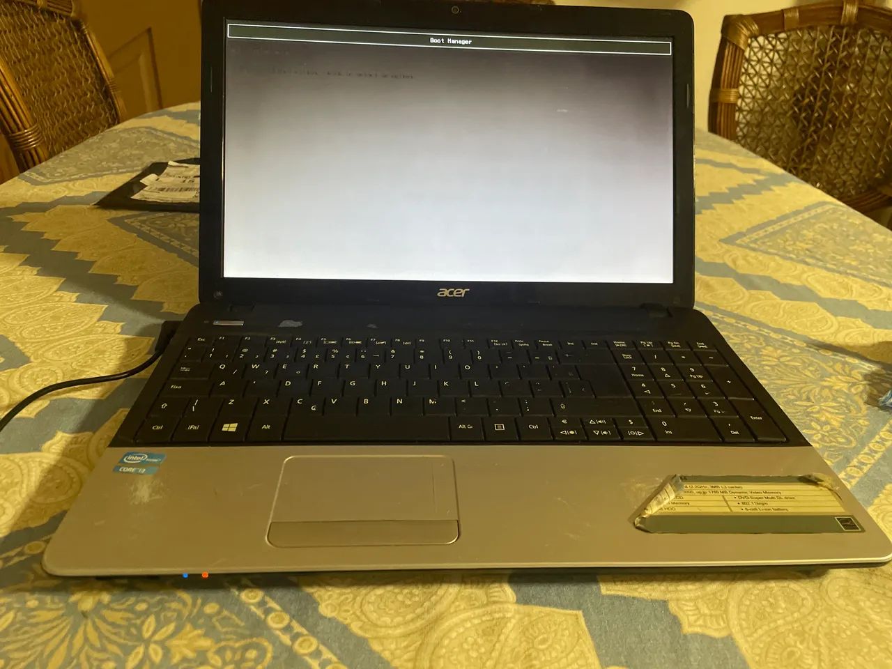 Nootbook acer i3